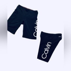Calvin Klein Performance Biker Shorts Black with Pocket Size Medium